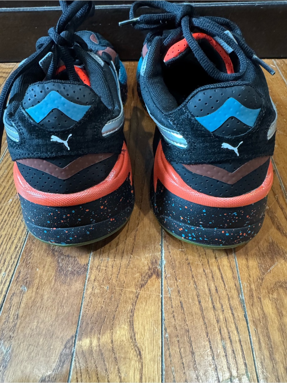 Puma Men's Multi-Color Athletic Sneakers - Black, Red, Blue, Green - Picture 7 of 9